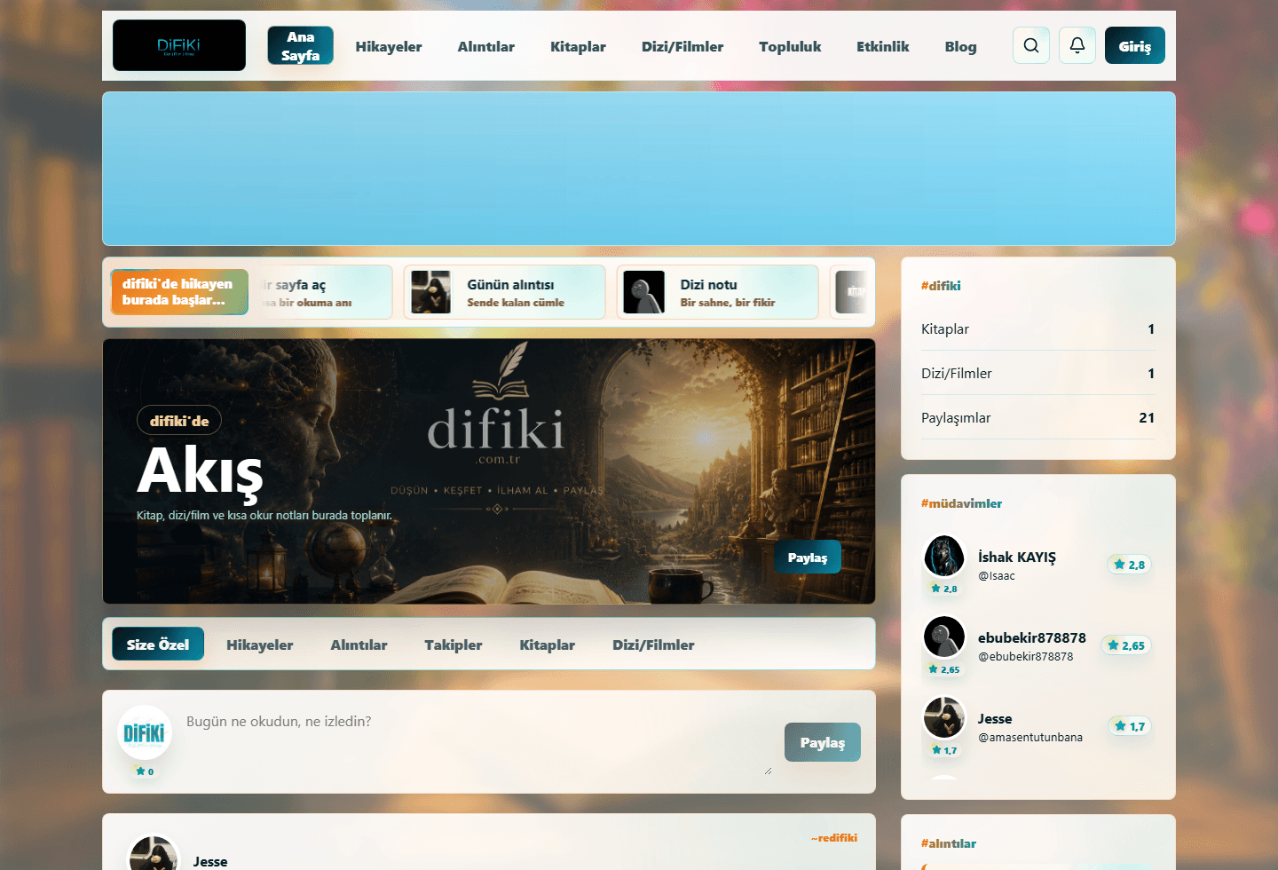 DIFIKI web sitesi önizlemesi